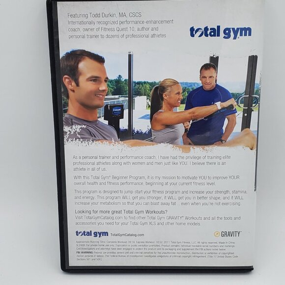 Total Gym Beginner Program Boost Energy & Blast Fat Featuring Todd Durkin DVD - Picture 3 of 8
